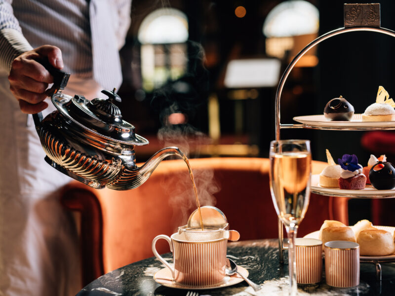 Tea Pouring into cup